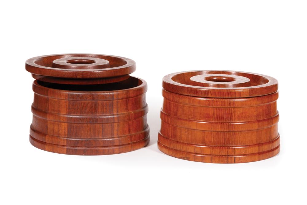 Appraisal: Pair of Jens Quistgaard - for Dansk Designs Staved Teak