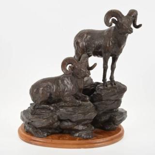 Appraisal: Clark Bronson b American sculpture Rocky Mountain Big Horn Sheep