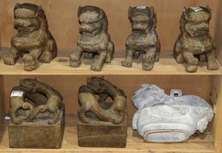 Appraisal: Two Shelves of Chinese Archaistic Items lot of Two shelves