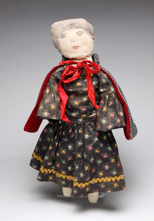 Appraisal: AMERICAN RAG DOLL Ca - Hand drawn face in imitation