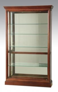 Appraisal: Mahogany lighted display cabinet Contemporary mahogany lighted display cabinet the