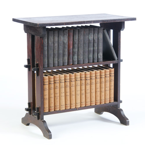 Appraisal: ROYCROFT Little Journeys stand complete with books Original finish with