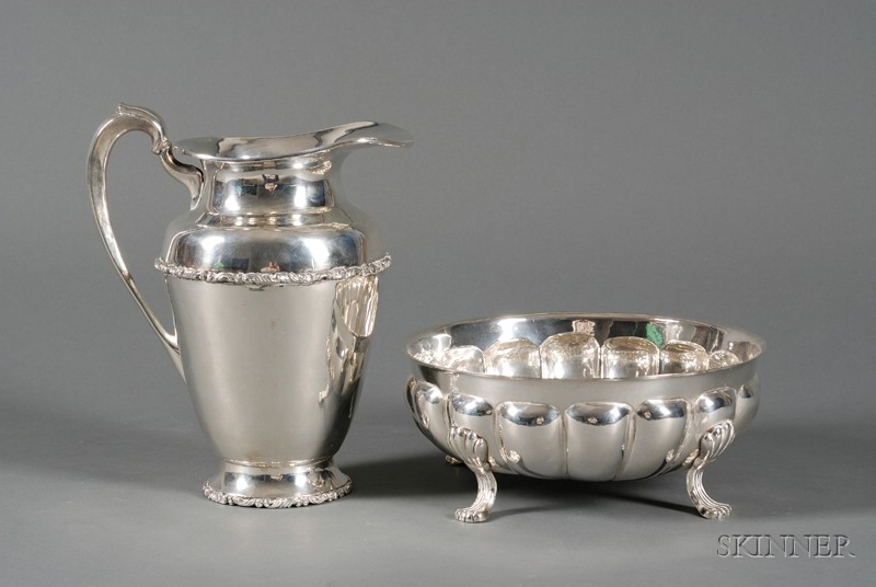 Appraisal: Two Mexican Sterling Tablewares Sanborns mid- th century comprising a