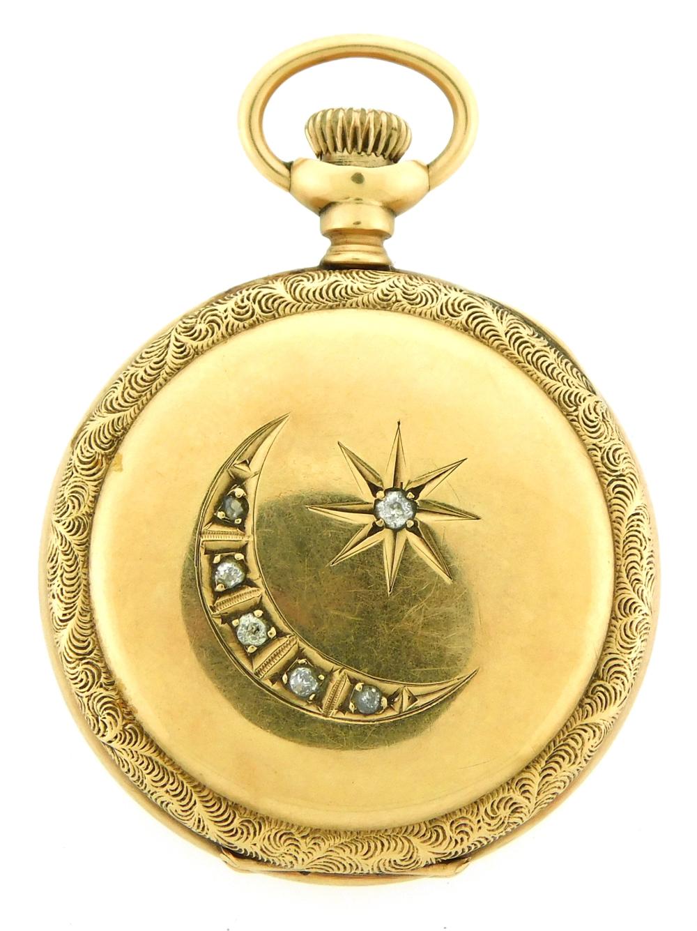 Appraisal: JEWELRY K Elgin Pendant Watch Hunter's case pendant watch stamped