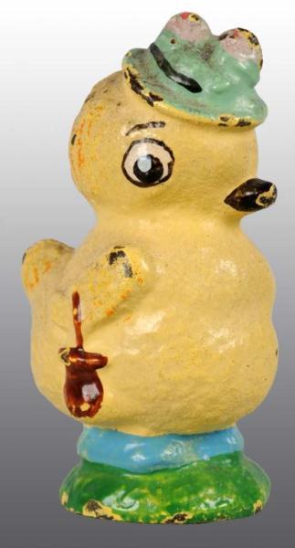 Appraisal: Cast Iron Chick Paperweight Description Made by Hubley cat Condition