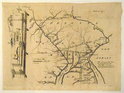 Appraisal: piece Engraved Map Fisher W Thomas A Map of Pennsylvania