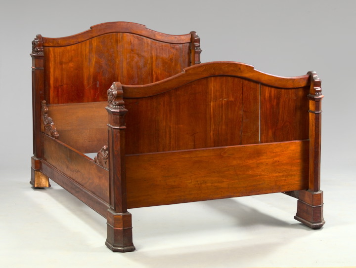 Appraisal: Napoleon III Mahogany Sleigh Bed third quarter th century the