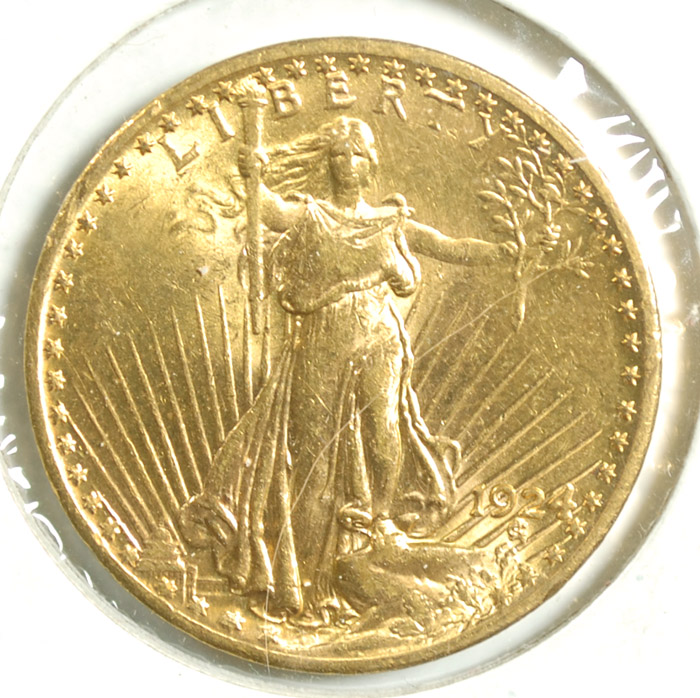 Appraisal: U S TWENTY DOLLAR GOLD COIN St Gaudens type -P