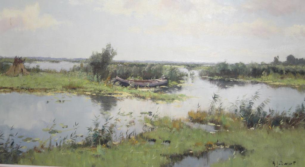 Appraisal: ADRIANUS JOHANNES ZWART - In the Marshes signed 'A J