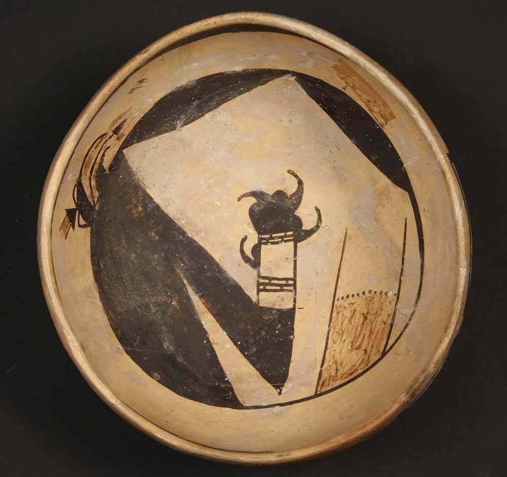 Appraisal: NATIVE AMERICAN POTTERY - Anasazi Bowl circa - AD Black