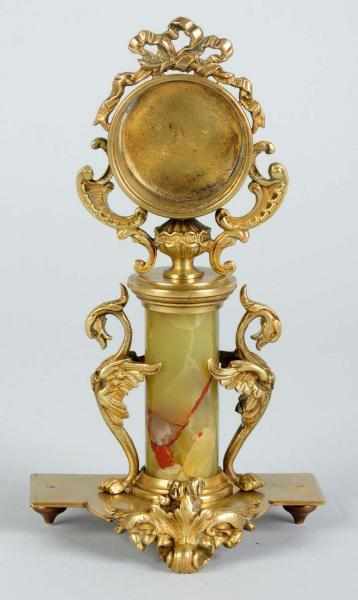 Appraisal: Brass Griffins Marble Pillar Watch Holder Nice detail Condition Excellent