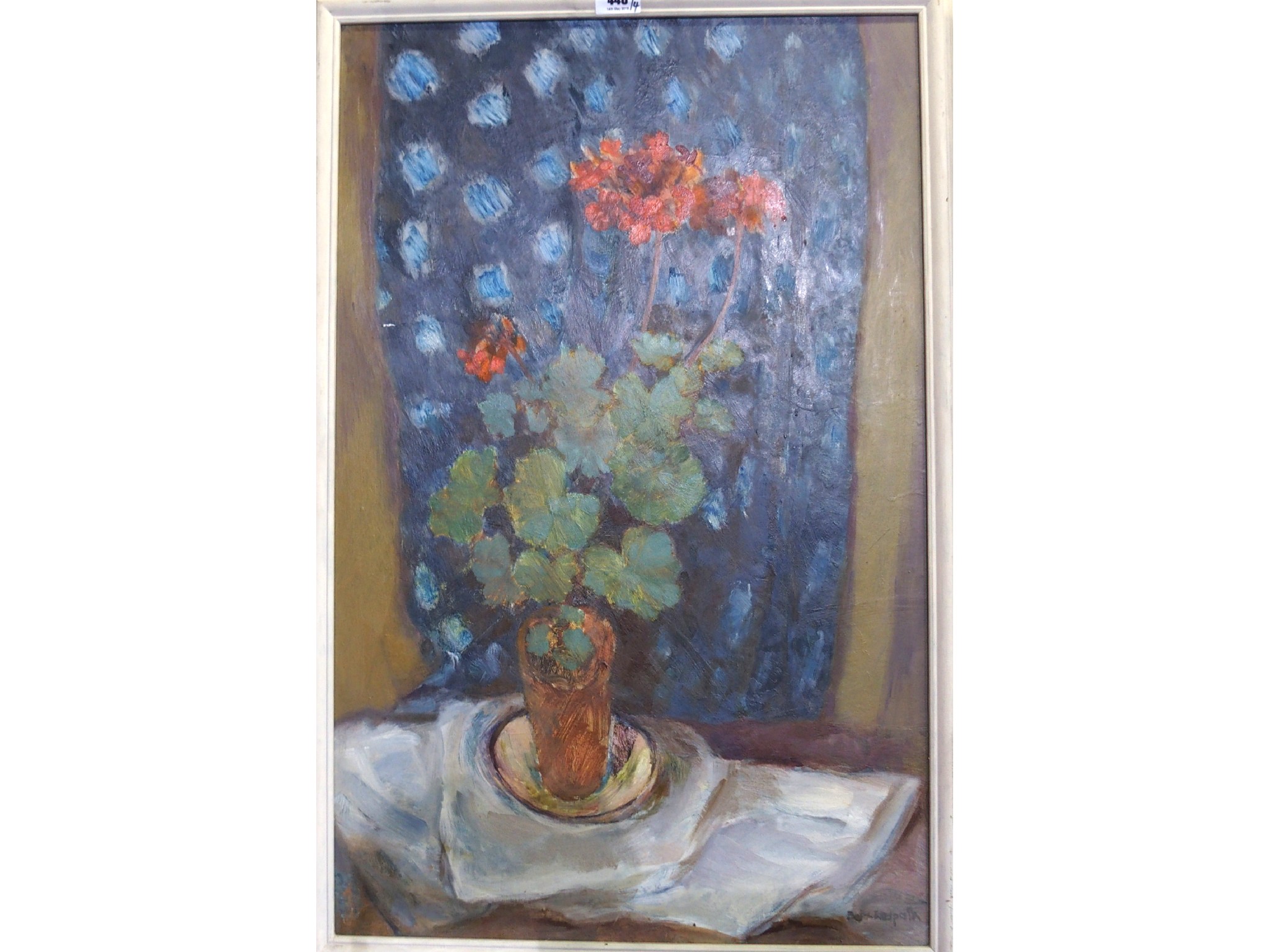 Appraisal: BABS REDPATH Still Life with Geraniums Still Life with Lilies