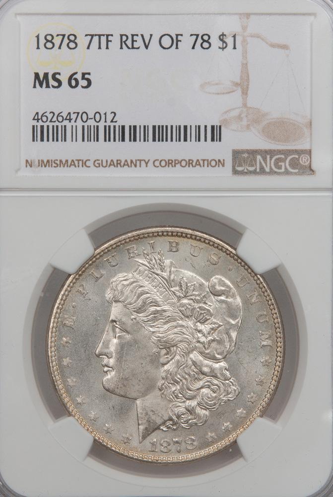 Appraisal: TF REVERSE OF MORGAN SILVER DOLLAR NGC MS An Philadelphia