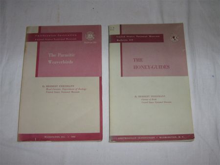 Appraisal: HERBERT FRIEDMANN THE HONEY GUIDES - THE PARASITIC WEAVERBIRDS Washington