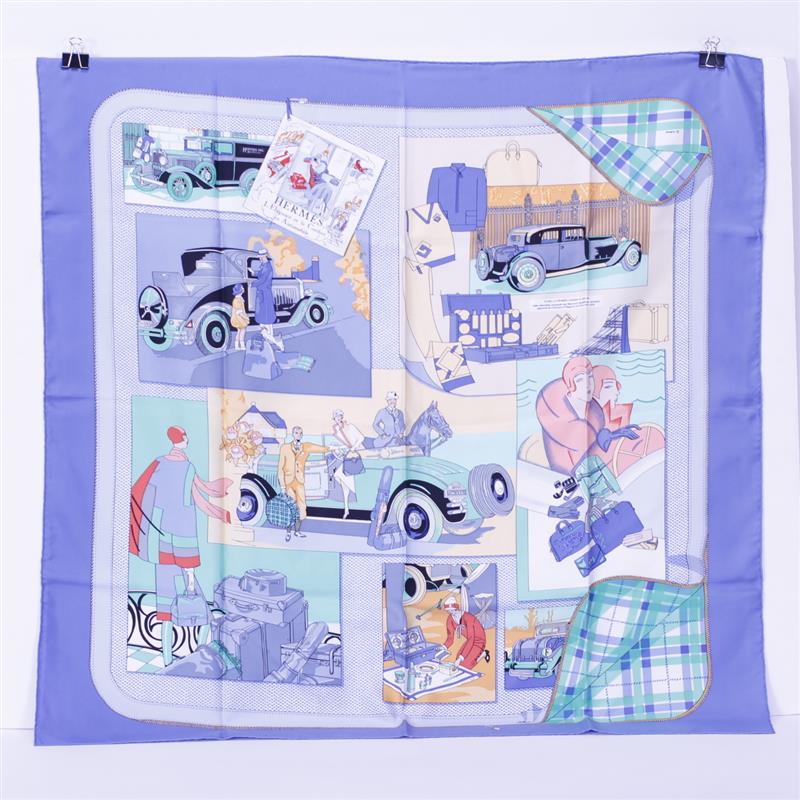 Appraisal: Hermes Paris 'L'Elegance et le Confort en Automobile' silk scarf