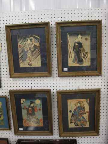 Appraisal: Japanese Woodblock Prints actors each approx '' x '' signed