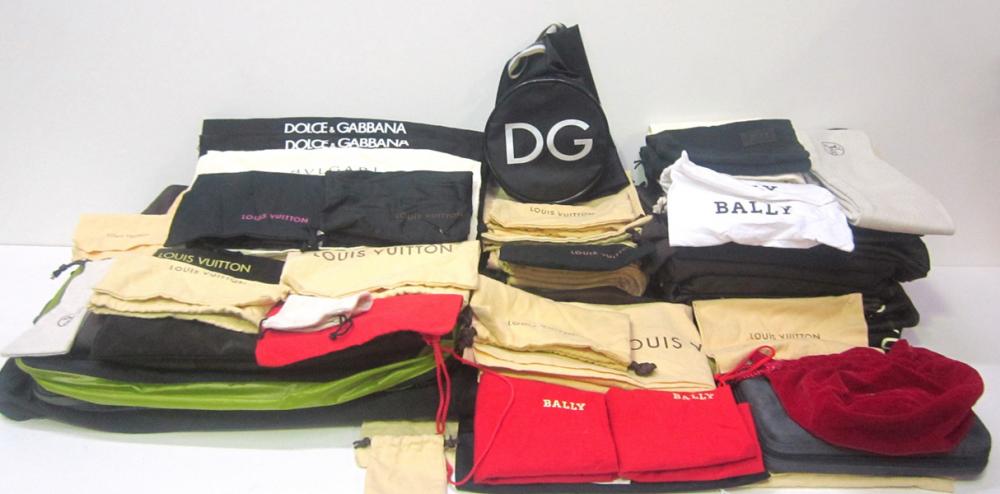 Appraisal: A QUANTITY OF BRANDED CLOTHES BAGS AND CARRIERS INCLUDING LOUIS