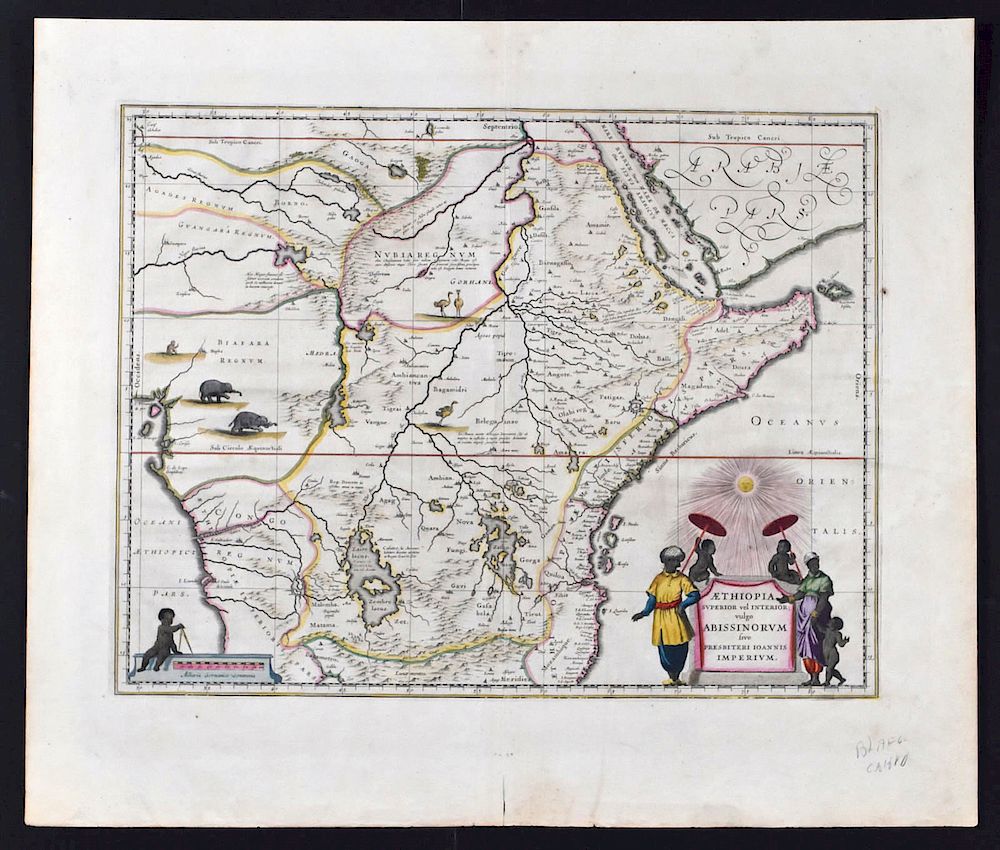 Appraisal: Blaeu Ethiopia Map ca s Willem Janszoon Blaeu - Aethiopia