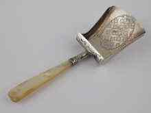 Appraisal: A Georgian m o p handled silver shovel caddy spoon