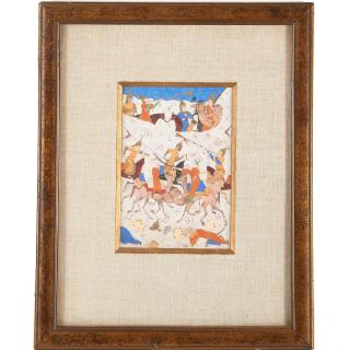 Appraisal: Indo-Persian School drawing Indo-Persian School th c Saffarid Warriors on