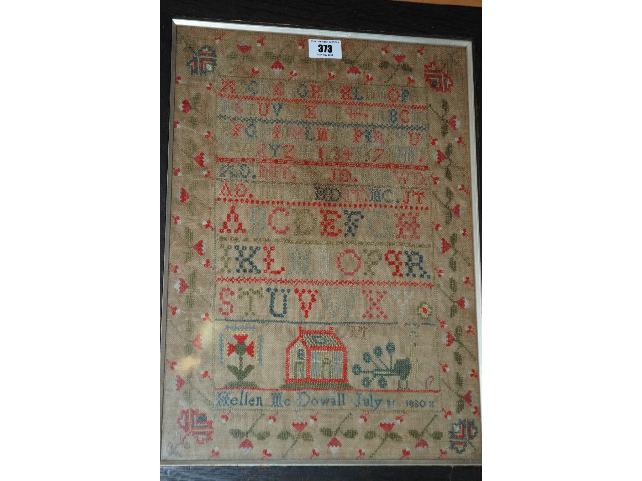 Appraisal: Three early samplers two dated the other all framed and