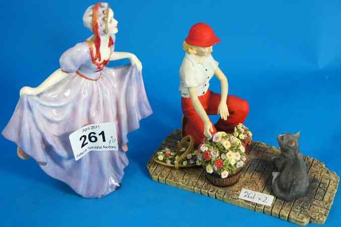 Appraisal: Royal Doulton figure Companions Enjoying The Summer and Unmarked China