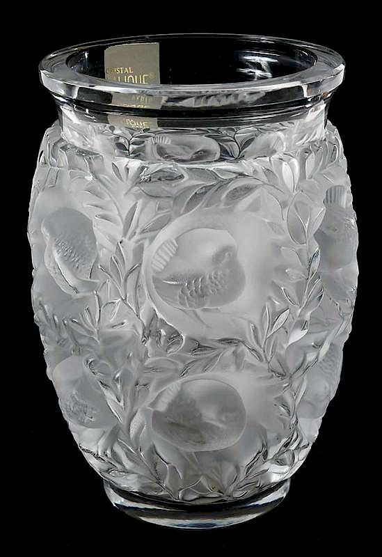 Appraisal: Lalique Bagatelle Glass Vase engraved Lalique France with Cristal Lalique