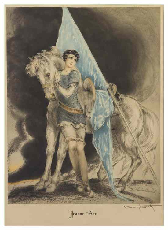 Appraisal: Louis Icart French - Jeanne d'Arc drypoint etching signed Louis