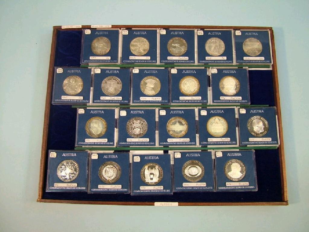 Appraisal: Austria fifty shilling commemorative cased and others