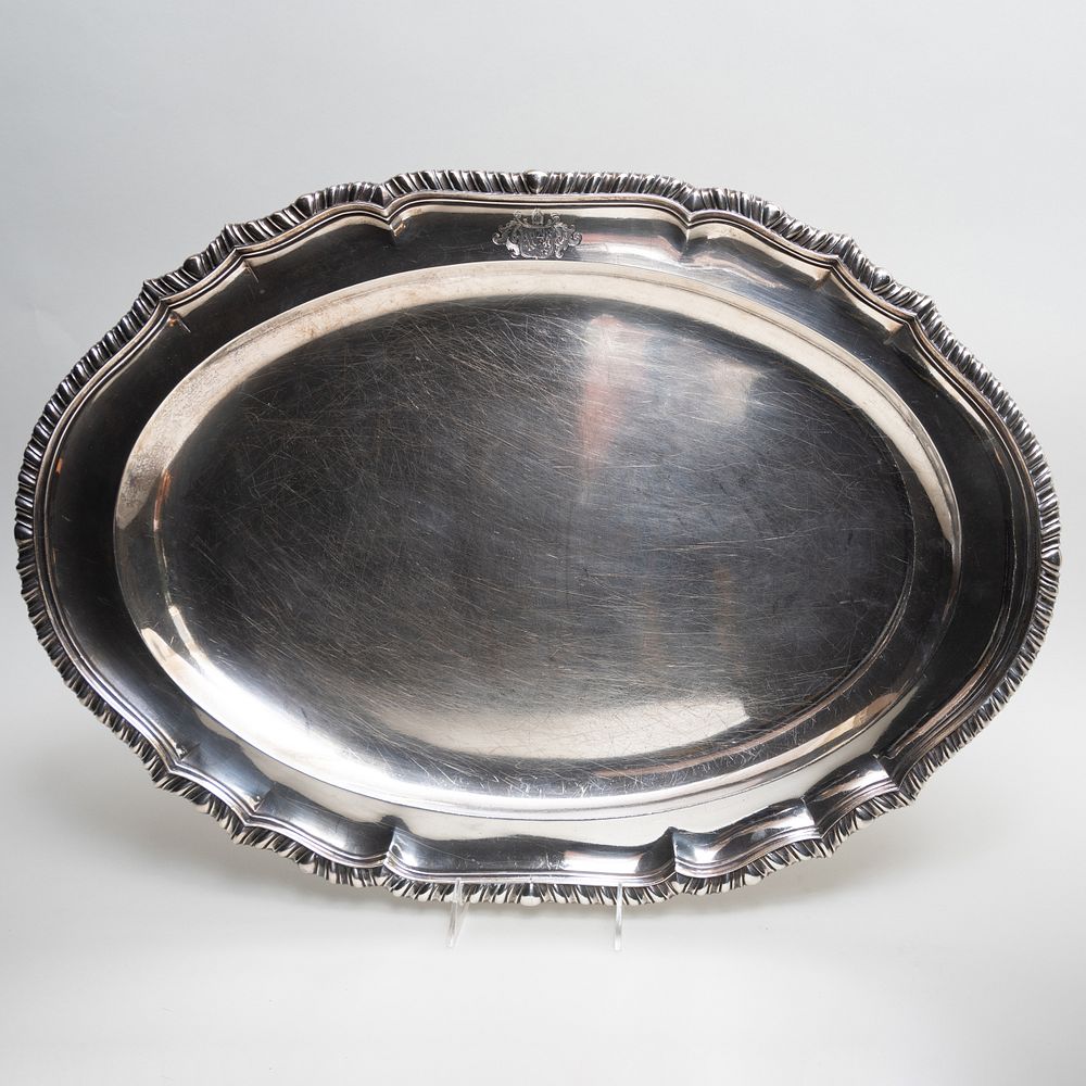 Appraisal: George III Silver Platter Mark of William Burwash Richard Sibley