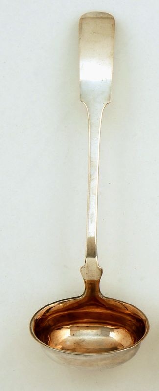 Appraisal: COIN SILVER SOUP LADLE By Knoop Gold washed bowl Monogrammed