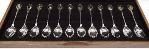 Appraisal: A set of twelve Elizabeth II silver spoons - ''The