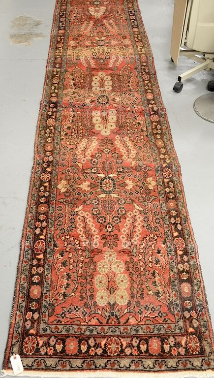 Appraisal: Oriental Hamadan runner or stair carpet ' x ' Oriental