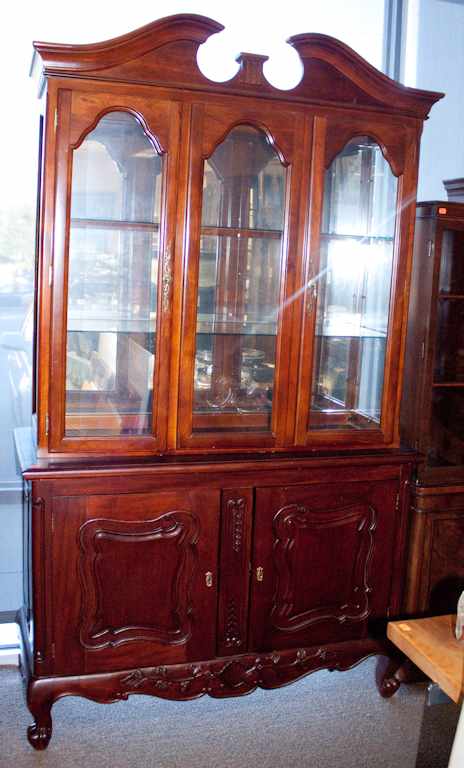 Appraisal: Louis XV style mahogany breakfront Estimate - No condition report