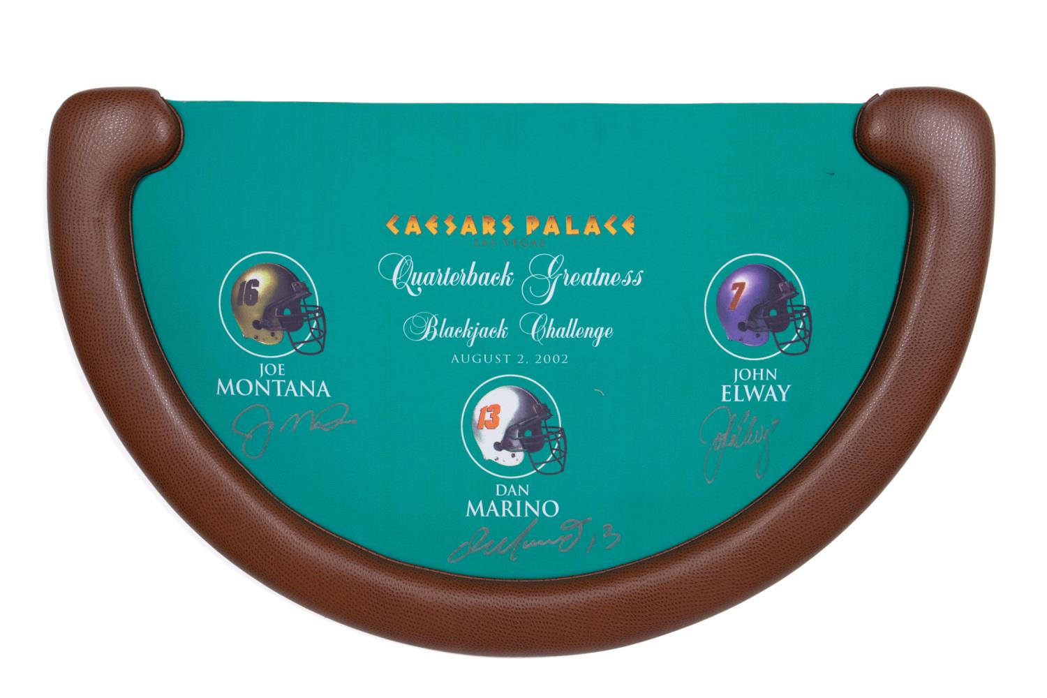 Appraisal: SIGNED CAESAR PALACE QUARTERBACK GAME TABLETOP Caesars Palace Las Vegas