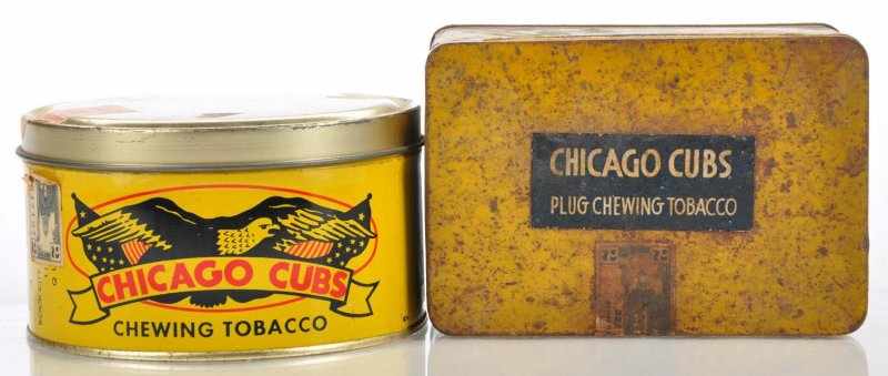 Appraisal: Lot of Chicago Cubs Tobacco Tins Description Pair of Chicago