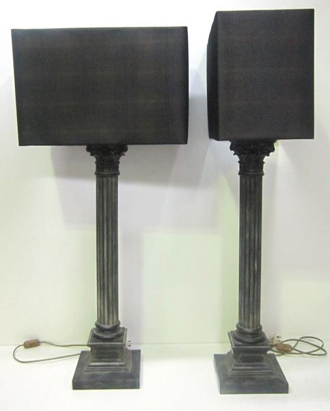 Appraisal: A PAIR OF NEO CLASSICAL STYLE TABLE LAMPS WITH SHADES