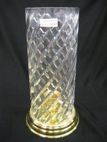 Appraisal: Waterford Cut Crystal Hurricane Lamp signed excellent