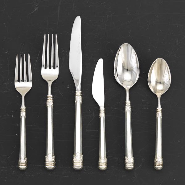 Appraisal: WALLACE FLATWARE SERVICE FOR TWELVE OLYMPIA PATTERN Sterling handles with