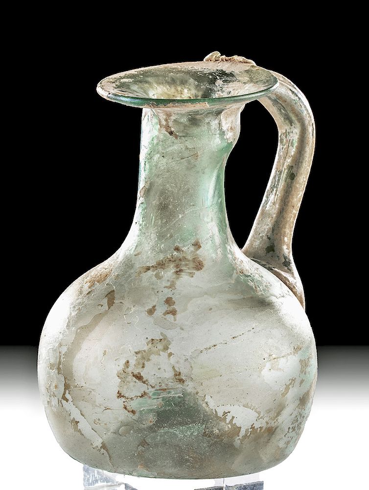 Appraisal: Roman Glass Pitcher ex-Bonhams Holiday Shipping Deadlines USA Domestic for