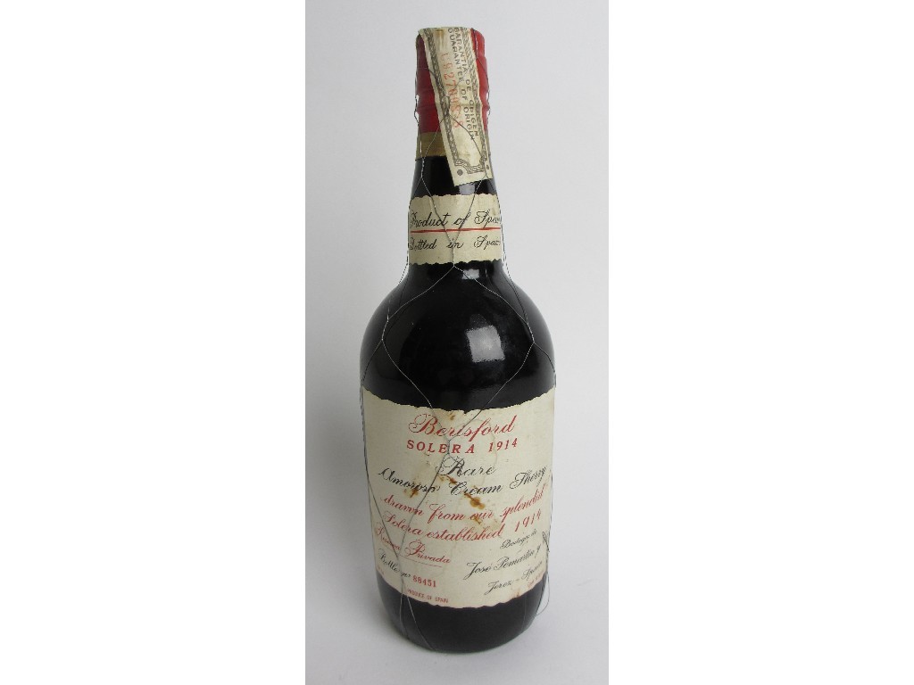 Appraisal: Berisford Solera Amoroso Cream Sherry Bottle no