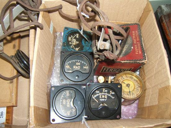 Appraisal: WWII - A GROUP OF RAF AIRCRAFT DASHBOARD INSTRUMENTS believed