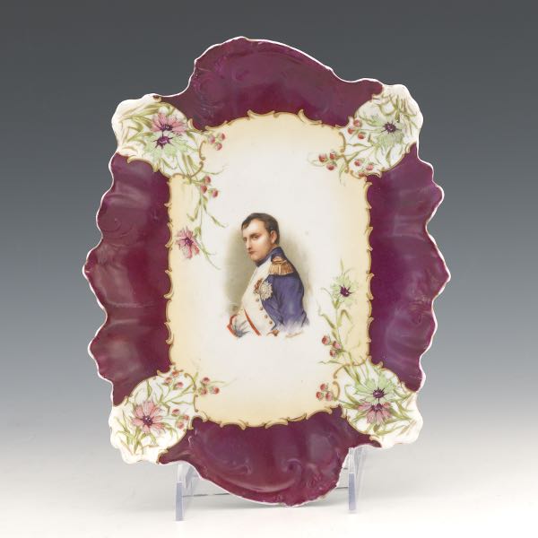 Appraisal: PORTRAIT PLATE OF NAPOLEON x Porcelain plate with shaped rim