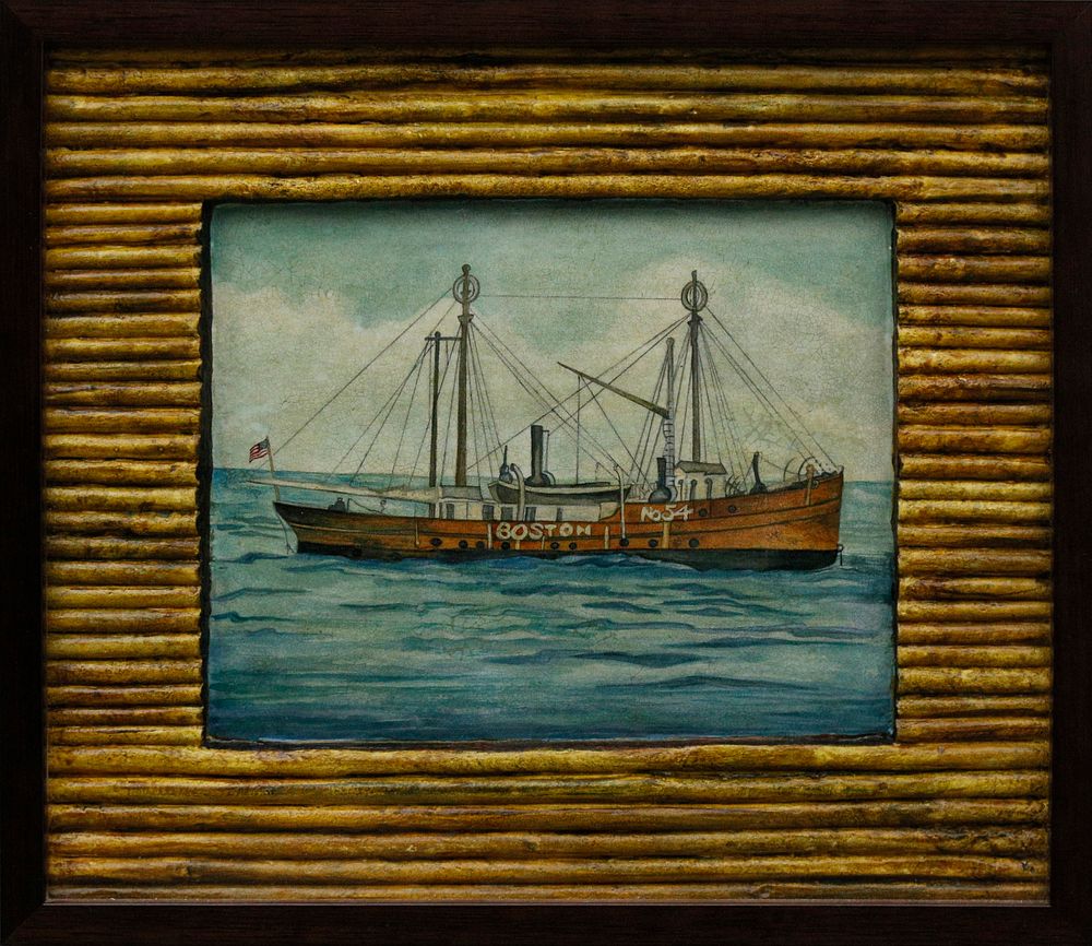 Appraisal: Mellie Cooper Acrylic Portrait of the Boston No Lightship Mellie