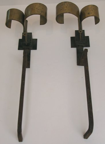 Appraisal: Artist Art Deco Andiron School Title Art Deco Andirons Date