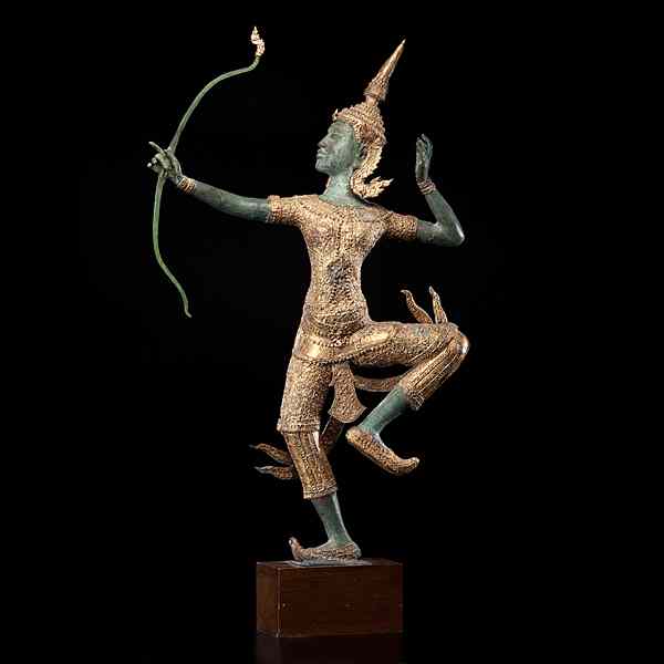 Appraisal: Balinese Bronze Dancer Indian A bronze and gilt sculpture of