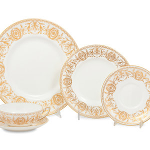 Appraisal: A Royal Worcester Pompadour Porcelain Dinner Service comprising dinner plates