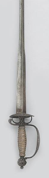 Appraisal: A steel hilted small sword The inch colichemarde blade engraved