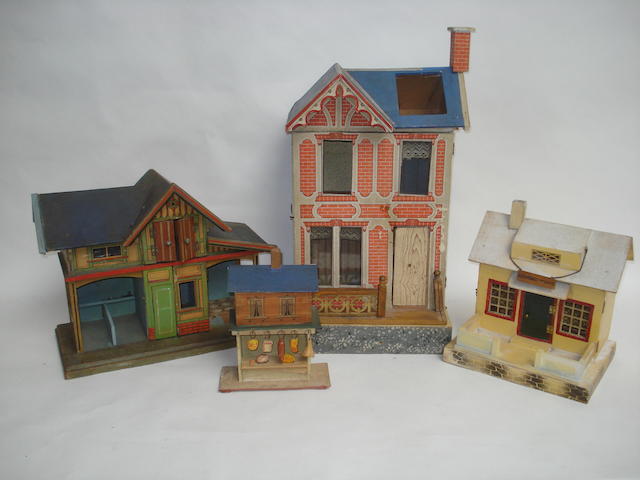 Appraisal: Moritz Gottschalk blue roof dolls house with lift The red