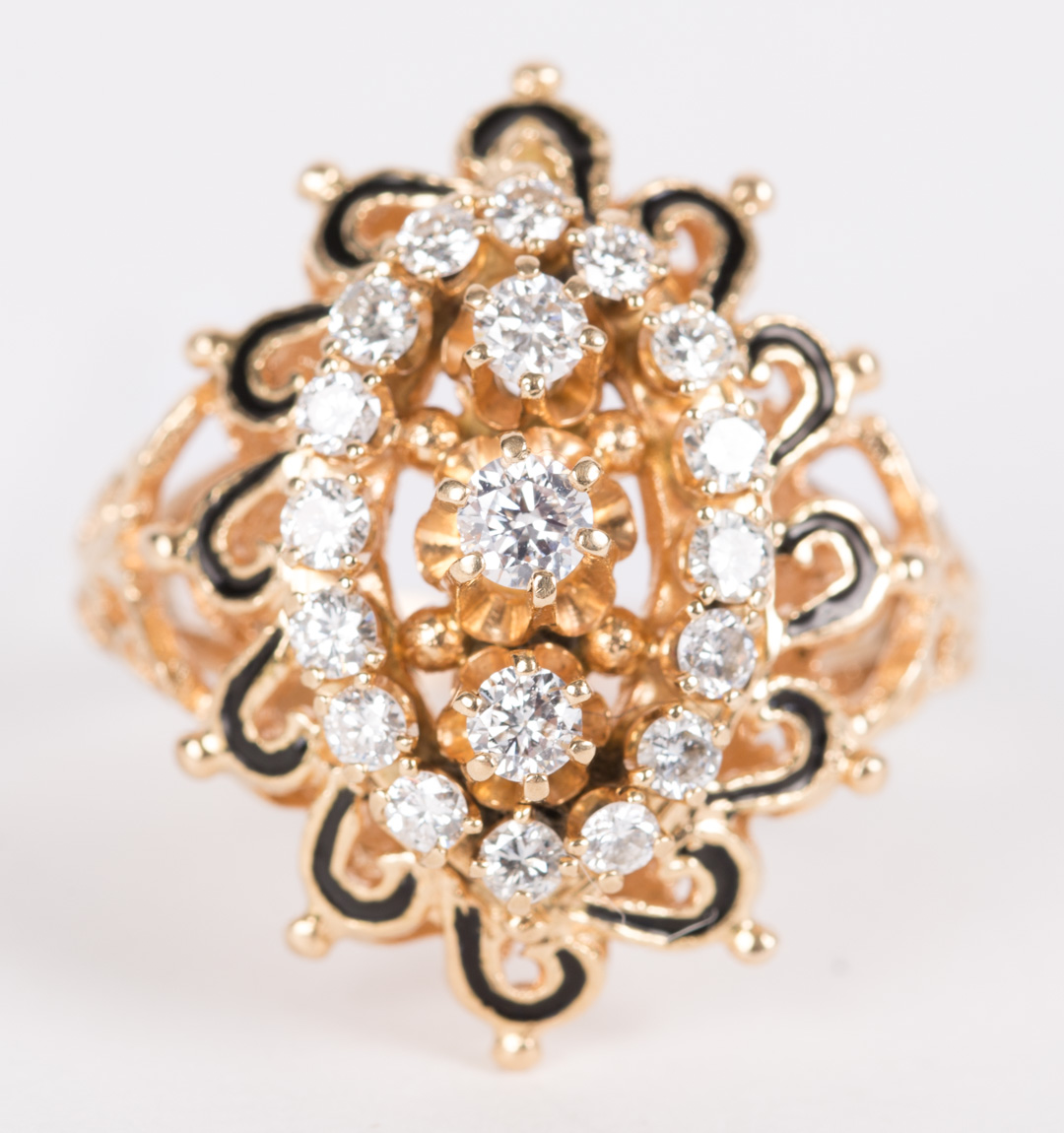 Appraisal: A Diamond Cocktail Ring set in kt yellow gold featuring